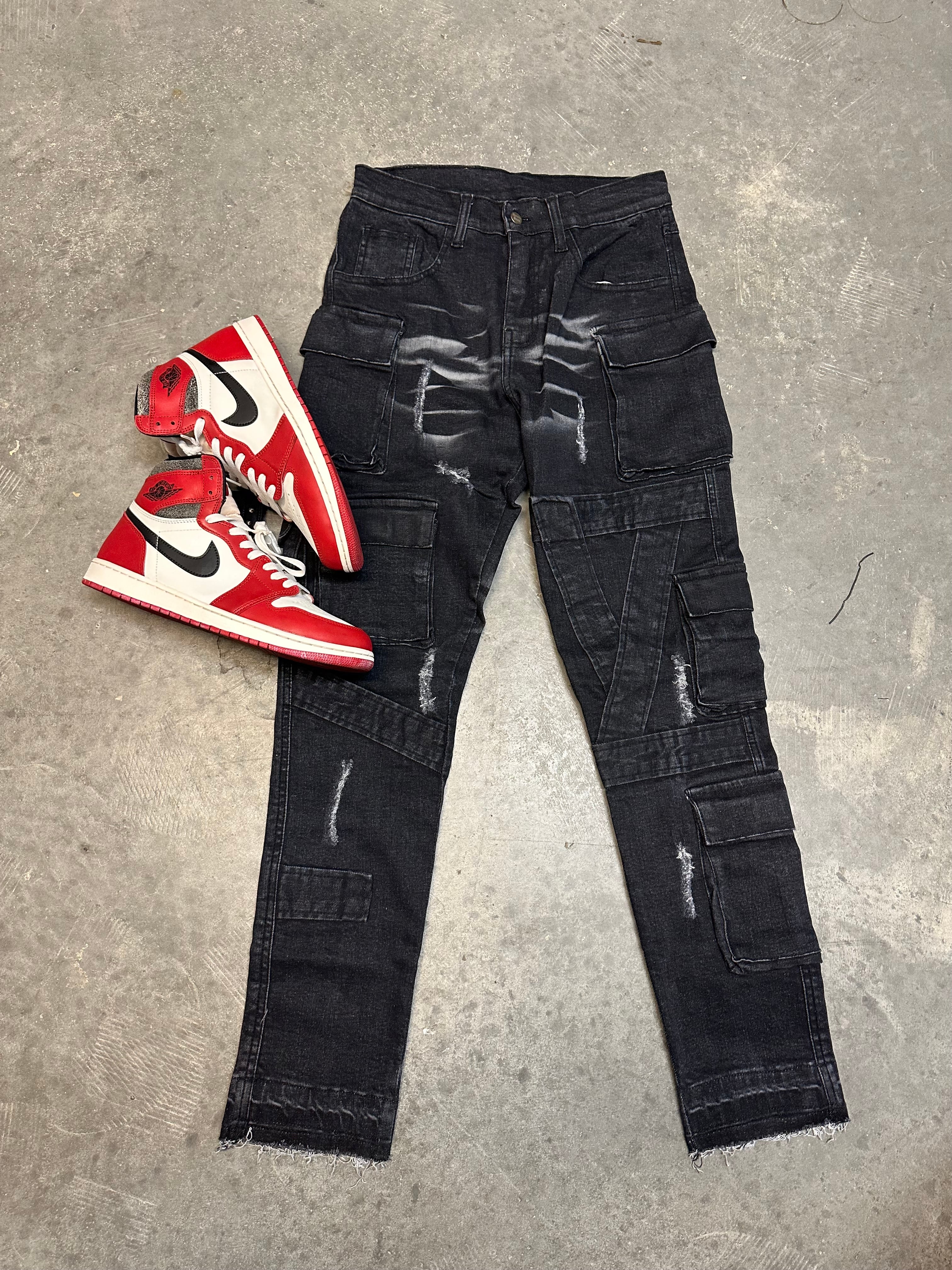 Men's Cargo Denim Jeans