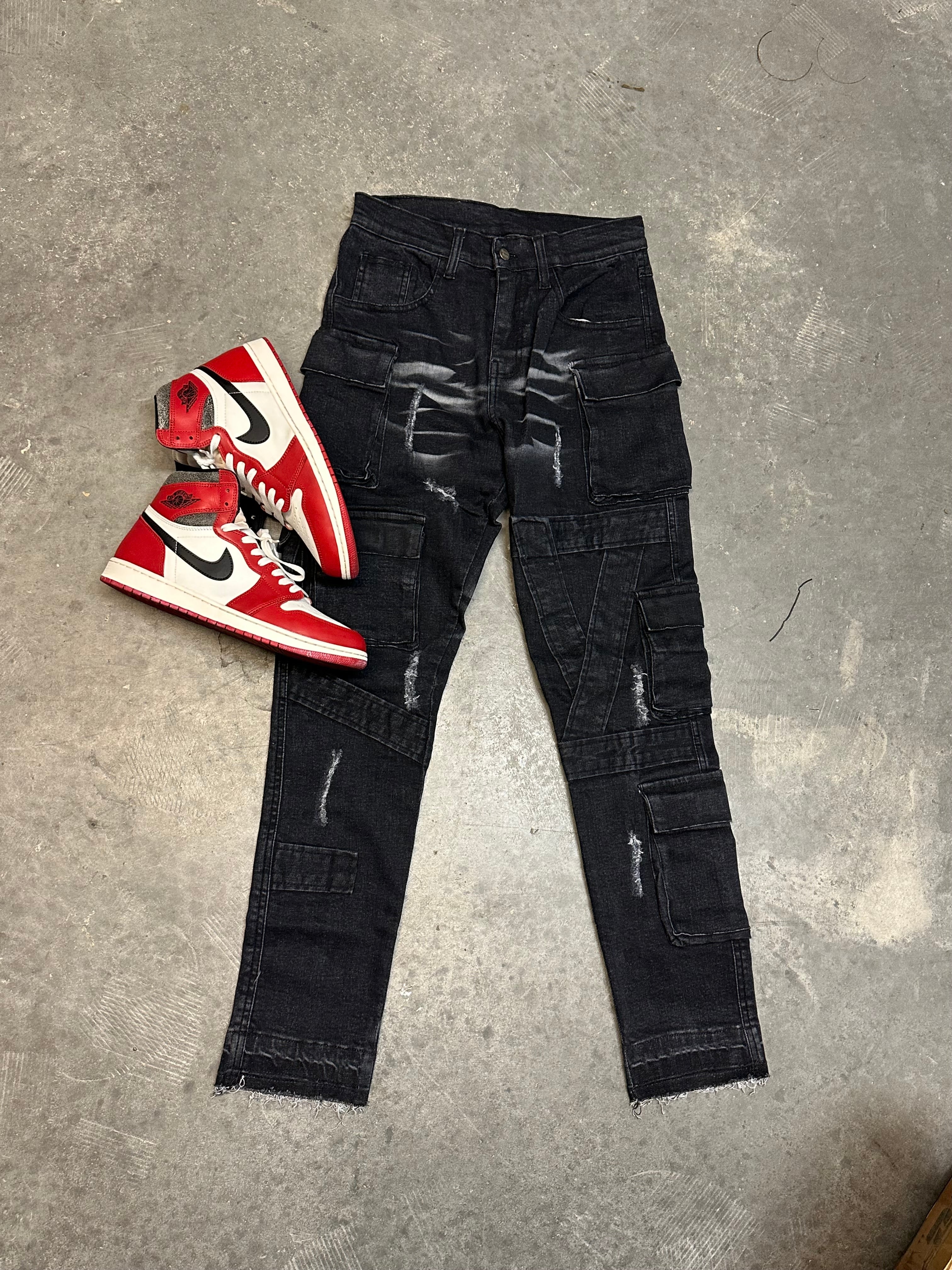 Men's Cargo Denim Jeans